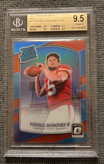 2017 Optic Red Patrick Mahomes BGS Quad 9.5 #177 (40/99)