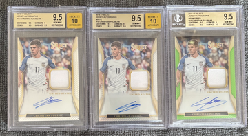 2016 Select Christian Pulisic Jersey Auto Lot • 3× BGS 9.5 • /99 /90 /49 Rookie Autos