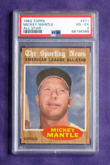 1962 Topps Mickey Mantle All-Star PSA 4 (VG-EX)