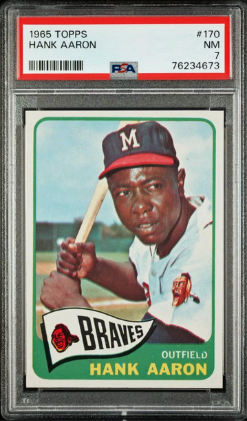 1965 Topps Hank Aaron #170 PSA 7 (NM)
