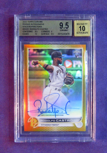 2022 Topps Chrome Rodolfo Castro Rookie Gold Refractor Auto 35/50  #RA-RC AUTO 35/50