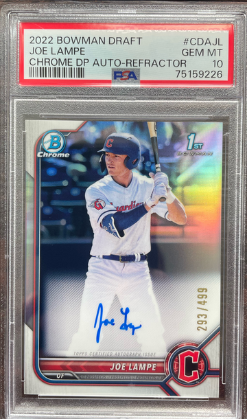 2022 Bowman Draft Joe Lampe Auto Refractor /499 PSA 10