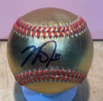 Mike Trout Signed baseball Los Angeles Angels 24k gold MLB COA