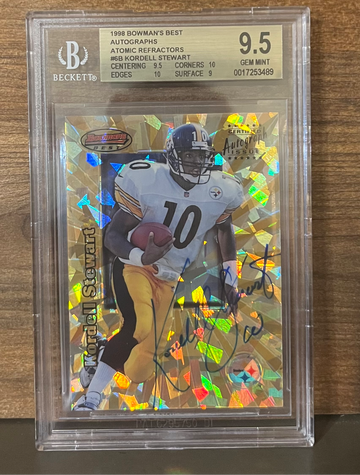 Kordell Stewart 1998 Bowmans Best Atomic Refractor Auto Bgs 9.5
