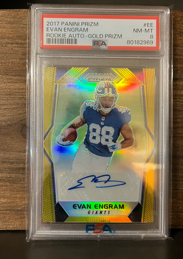 Evan Engram 2017 Prizm Gold Auto /10 rookie card
