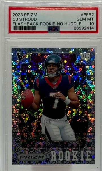 2023 Prizm CJ Stroud Flashback Rookie NO HUDDLE PSA 10