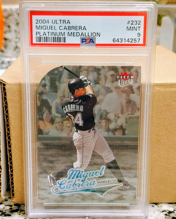 2004 Fleer Ultra #232 Miguel Cabrera RC Platinum Medallion #/100 Fl Marlins
