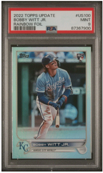 2022 Topps Update Rainbow Foil Bobby Witt Jr. US100