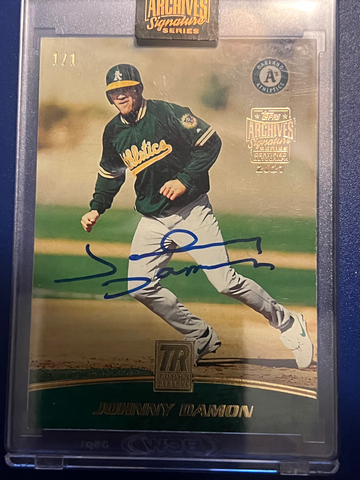 Johnny Damon 1/1 2021 Topps Archives Signature Series Certified Autograph 