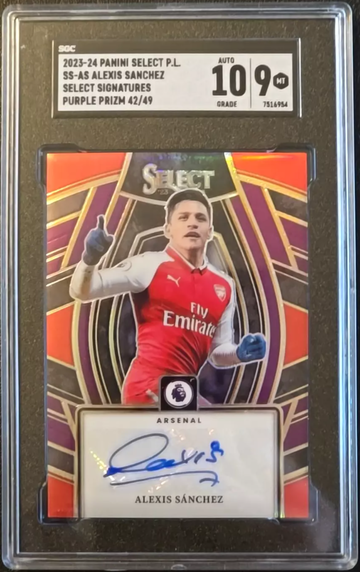 2023-24 Select EPL Alexis Sanchez SIGNATURES AUTO Purple /49