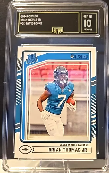2024 Panini Donruss - Rated Rookie #313 Brian Thomas Jr. (RC) GMA 10 GEM MINT
