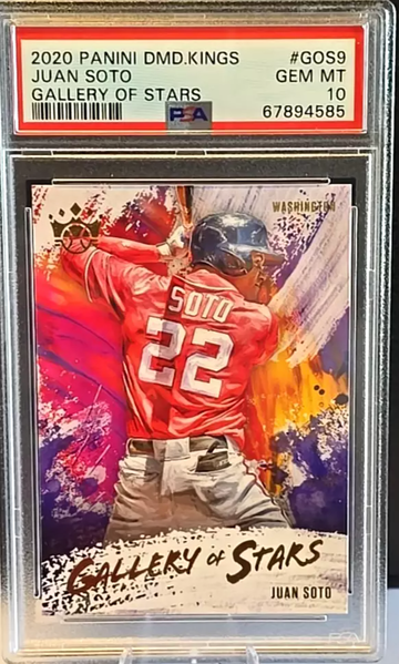 2020 PANINI DIAMOND KINGS JUAN SOTO GALLERY OF STARS #GOS9 PSA 10