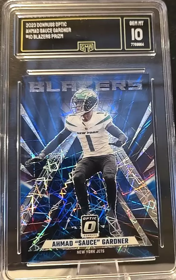 2023 Optic #10 Sauce Gardner Blazers GMA 10 Case Hit SSP JETS Gem Mint