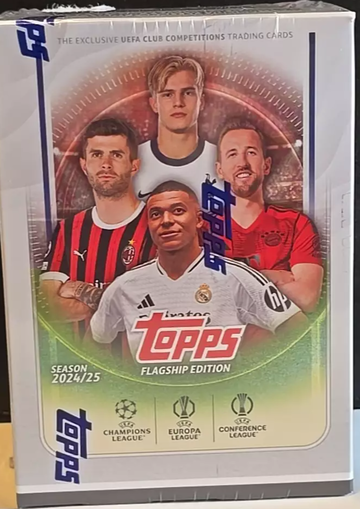 2024/25 Topps UEFA Soccer Flagship Edition Factory Sealed Blaster Box - 56 Cards
