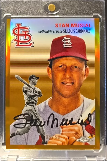 2023 Topps Chrome Platinum Anniversary Gold Refractor /50 Stan Musial #408 HOF