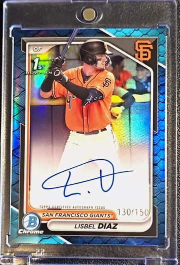2024 Bowman Chrome Lisbel Diaz Blue Reptilian Refractor Auto /150 #CPA-LDI