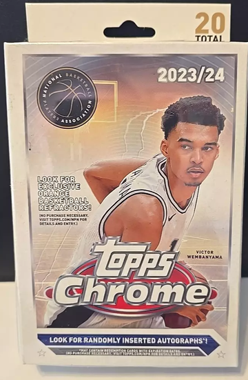 NEW 2023-24 Topps Chrome Basketball Hanger Box Pack Factory Sealed IN HAND
