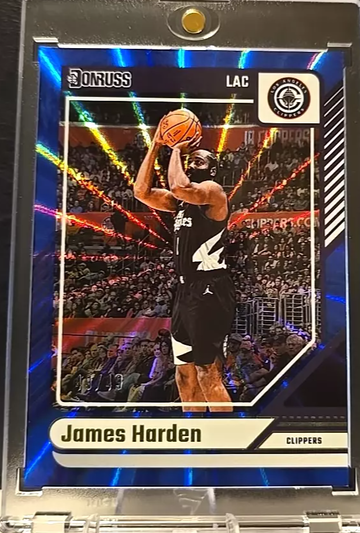 James Harden 2024-25 Panini Donruss /49 Blue Laser - BOOKEND! 49/49! Last print!