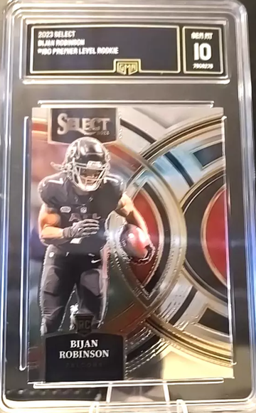 2023 Panini Select - Premier Level #180 Bijan Robinson (RC) GMA 10 GEM MINT