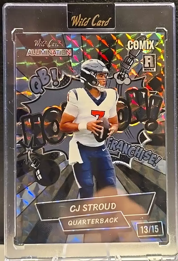 CJ Stroud /15 Black Label 2023 Wild Card ALUMINATION Comix Rookie Houston Texans