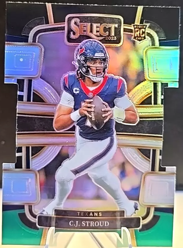 2023 Select C.J. Stroud Black and Green Prizms Die Cut RC Concourse #41 Texans