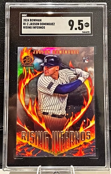 2024 Bowman Rising Infernos Jasson Domínguez SGC 9.5 Mint Rookie RC Yankees