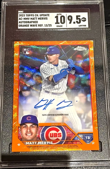 2023 Topps Chrome Update - Auto Orange Wave #AC-MMV Matt Mervis /25 SGC 10/9.5