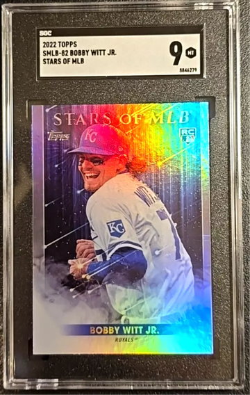 2022 Topps Stars Of MLB Rookie RC Bobby Witt Jr. Refractor SGC 9- Royals