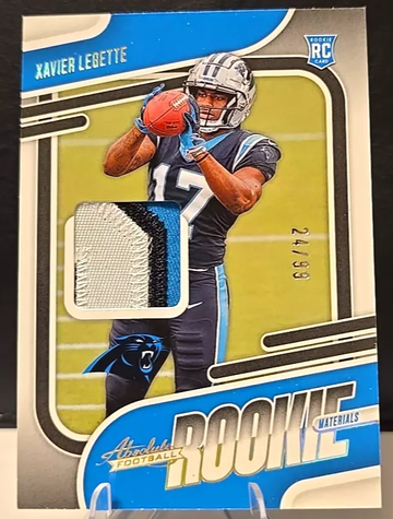 2024 Absolute Xavier Legette Rookie Materials Patch RC #' /99 Carolina Panthers