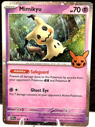 Mimikyu 037/091 Cosmos Holo Rare - Pokémon TCG Halloween Trick Or Trade 2024
