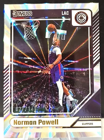 2024-25 Donruss Laser Holo Norman Powell /149 Los Angeles Clippers #16