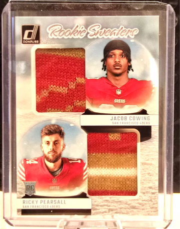 Jacob Cowing Ricky Pearsall Donruss Rookie Sweaters RHD-SF 49ers THREE COLOR !!