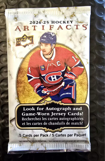 2024-24 Upper Deck Hockey Artifacts 5 Card Pack