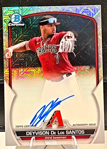 Deyvison De Los Santos 2023 Bowman Chrome Mega Mojo Refractor Auto Diamondbacks 