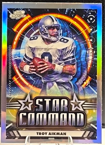 2024 Topps Chrome Cosmic Troy Aikman Star Command #SC-6 Dallas Cowboys