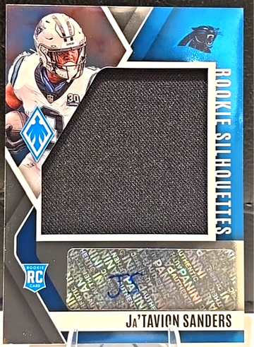 Ja’Tavion Sanders Rookie Silhouettes RPA Patch Auto 2024 Phoenix  Panthers /299