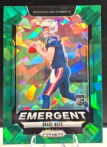 2024 Panini Prizm - Emergent Drake Maye #4 Green Ice Prizm (RC) Patriots