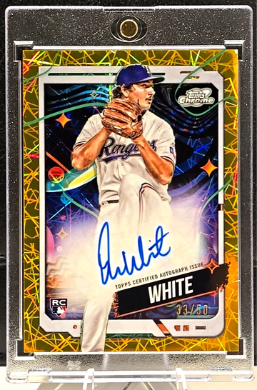 Owen White 2024 Topps Chrome Cosmic #CCA-OW Gold Intersteller Auto /50 RC