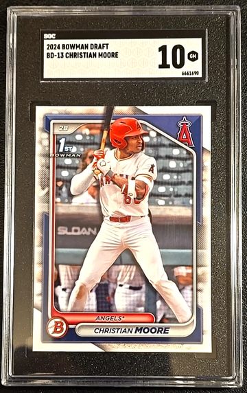 2024 Bowman Draft  Christian Moore  1st Bowman  SGC Graded 10 Gem Mint 💎  Rookie RC