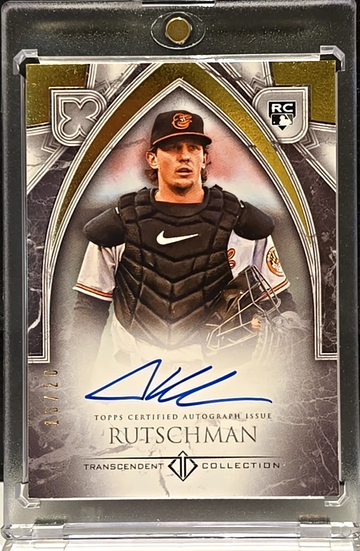 2023 Topps Transcendent Collection Adley Rutschman On Card RC Auto /20 Orioles