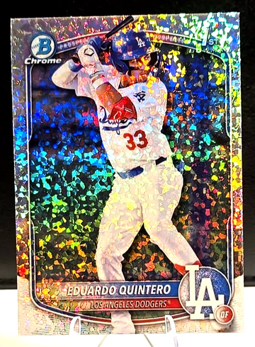 2025 BOWMAN CHROME EDUARDO QUINTERO 1ST MINI DIAMONDS DODGERS BCP-115