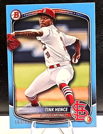2025 Bowman Tink Hence #BP-101 Sky Blue Border /499 Cardinals SP