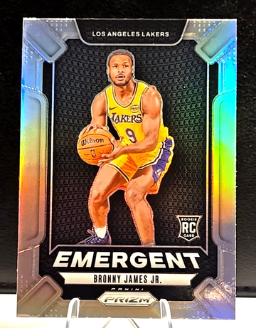 BRONNY JAMES JR. 2024-25 Prizm SILVER PRIZM Emergent RC Lakers Rookie