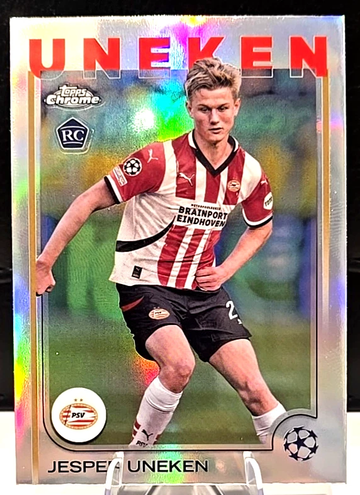 JESPER UNEKEN 2024 Topps Chrome UEFA Club Silver Refractor #97 RC PSV EINDHOVEN