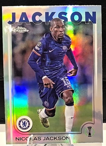 2024-25 Topps Chrome Uefa Club Competitions Nicolas Jackson 41 Refractor Chelsea