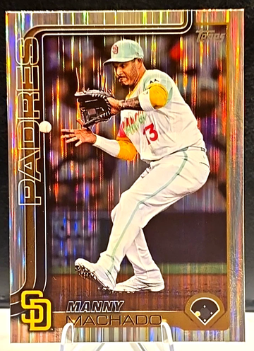 2025 Topps Series 1 - MANNY MACHADO - Tinsel (Meijer excl.) parallel, PADRES