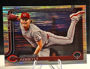 2025 Topps Series 1 - ANDREW ABBOTT - Tinsel Meijer  parallel, REDS