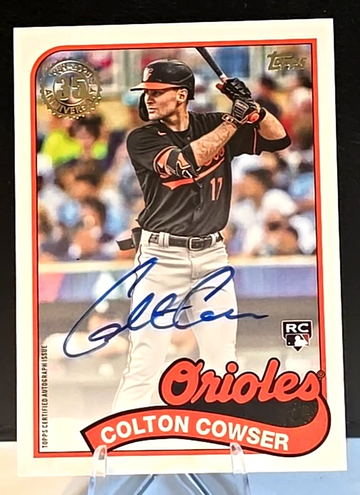 2024 Topps Series 1  Colton Cowser  1989 Retro  Auto  #89BA-CC  Rookie  Orioles