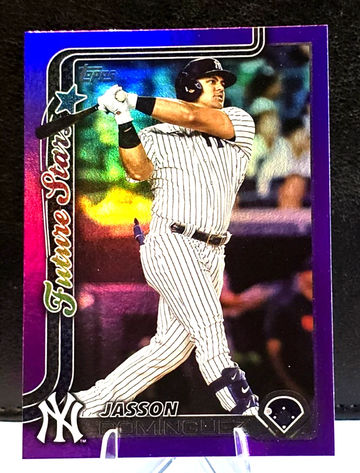 2025 Topps Series 2  Future Stars  Purple Holo Foil  /250  Jason Dominguez  Yankees