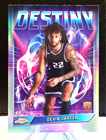 2024-25 Topps Chrome Destiny Refractor Devin Carter Rookie Kings